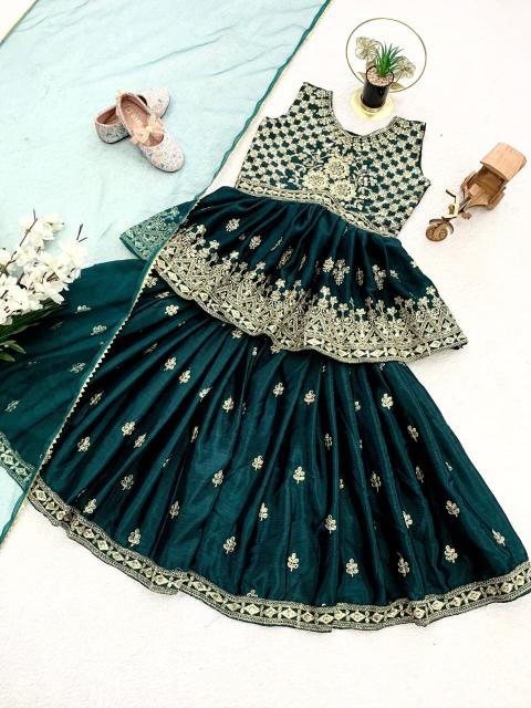 Presenting New Designer Chinon Silk Childrens wear wholesale market